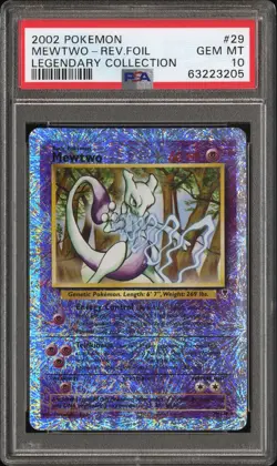 PSA 10 Mewtwo Reverse Holo #29 2002 Legendary Coll. PSA 10 Gem Mint Pokemon Card - Image 1