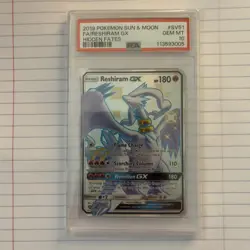 2019 Pokemon Sun & Moon Hidden Fates Reshiram GX #SV51/SV94 PSA 10 - Image 1