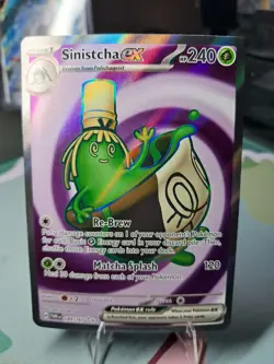 Sinistcha ex 189/167 Pokemon Sv06 Twilight Masquerade Full Art Holo NM - Image 1