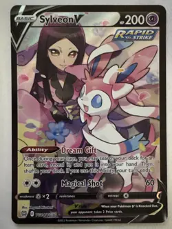 Sylveon V TG14/TG30 Holo Rare V Brilliant Stars Trainer Gallery Pokemon Card NM - Image 1