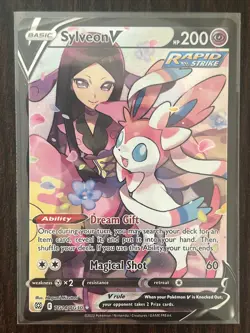Sylveon V TG14/TG30 Holo Rare V Brilliant Stars Trainer Gallery Pokemon NM - Image 1
