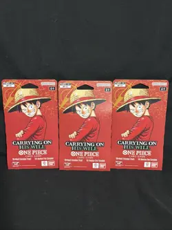 (x3) One Piece TCG: Carrying On His Will Sleeved Booster Pack Lot OP-13 ENGLISH - Image 1