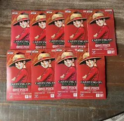 One Piece OP-13 Carrying On His Will Sleeved Booster Pack Lot x9 English Sealed - Image 1