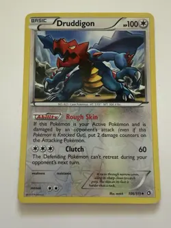 Pokemon Druddigon Legendary Treasures Uncommon Reverse Holofoil 106/113 - Image 1