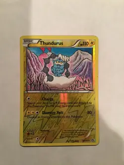 Thundurus #50/113 Legendary Treasures Pokemon Rare Reverse Holo Card - Image 1