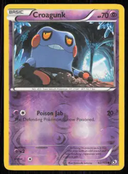 Croagunk 62/113 Common Legendary Treasures Pokemon Reverse Holo Lightly Played - Image 1