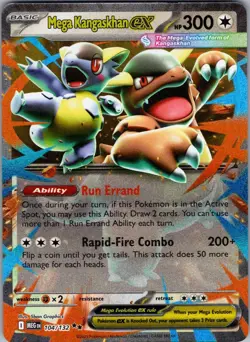 Mega Kangaskhan ex 104 Mega Evolution MEG 132 Double Rare Pokemon Holo NM/M - Image 1