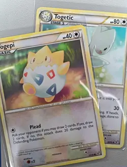 Togepi 70/90 & Togetic 39/90 Undaunted Pokemon TCG Evolution Lot LP - Image 1
