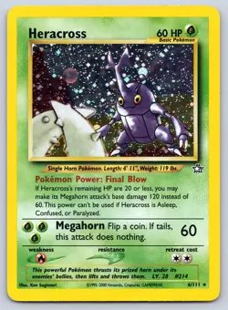 Heracross 6/111 Neo Genesis Holo Pokemon NM - Image 1