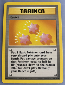 Revive 89/102 Uncommon Base Set Unlimited Pokemon TCG Lightly Played 1999 - Image 1
