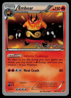 Emboar (David Cohen) 20/114 Rare World Championship Decks Pokemon Lightly Played - Image 1