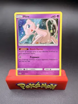 Pokemon Mew TCG SM215 Black Star Promo Holo Rare Card Near Mint Condition - Image 1