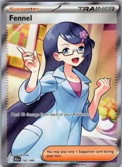 Fennel 162/086 Holo Ultra Rare Black Bolt Pokemon Near Mint - Image 1