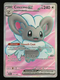 Cinccino ex 105/086 Holo Ultra Rare Chaos Rising Pokemon Near Mint - Image 1