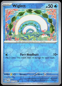 Paradox Rift Wiglett 051/182 Common Pokemon Reverse Holo NM/M - Image 1