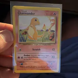 CHARMANDER 46/102 Base Set Common Unlimited Regular 1999 Pokemon TCG 50 HP - Image 1