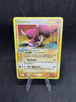Pokemon TCG Medicham Rare Reverse Holo Crystal Guardians 25/100 LP - Image 1