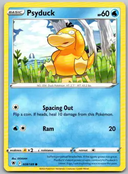 Psyduck 028/189 Common Astral Radiance Pokemon Near Mint - Image 1