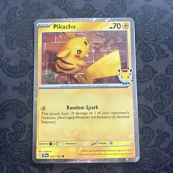 Pokemon TCG Pikachu 051/162 Pokemon Day Cosmo Holo G - Image 1