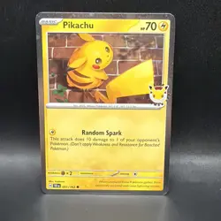 Pokemon TCG Pikachu 051/162 Pokemon Day Cosmo Holo B - Image 1