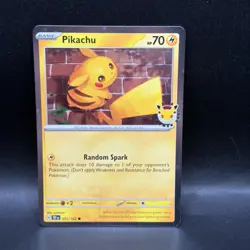 Pokemon TCG Pikachu 051/162 Pokemon Day Cosmo Holo A - Image 1