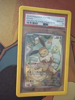 Pokemon Prismatic Evolutions Eevee #SVP 173 PSA 10 ETB Promo - Image 1