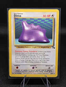 Pokemon TCG Fossil Ditto 18/62 Rare Unlimited English 1999 50 HP - Image 1