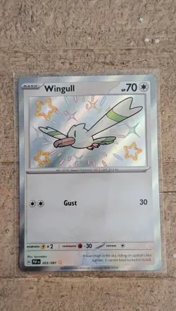 Wingull 203/091 - S&V Paldean Fates Holo Shiny Rare Pokemon TCG - Image 1