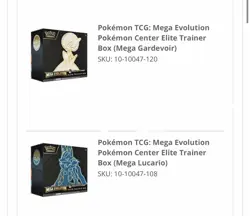 PRESALE Pokemon TCG Mega Evolution Pokemon Center Elite Trainer Box ETB Set Of 2 - Image 2