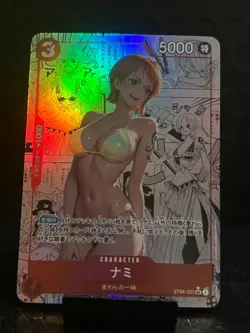 Nami One Piece Waifu Holo Anime Card Manga Style Collectible - Image 1