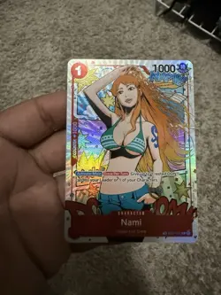 One Piece Nami St01-007 (TR) Treasure Rare Wings of the Captain (Op06) NM Red - Image 2