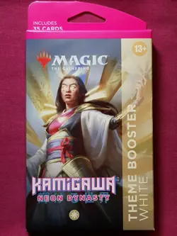 Magic The Gathering KAMIGAWA NEON DYNASTY WHITE THEME BOOSTER PACK MTG - Image 1