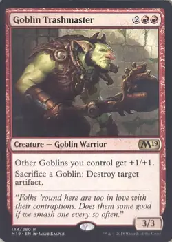Magic: The Gathering Core Set 2019 Goblin Trashmaster 144 R LP - Image 1