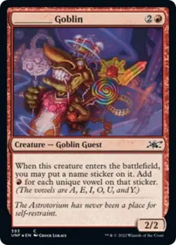 _____ Goblin (Galaxy Foil) -Foil Near Mint MTG Unfinity - Image 1