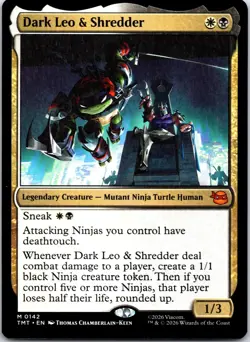 Dark Leo & Shredder 0142 Teenage Mutant Ninja Turtles Magic: The Gathering NM - Image 1