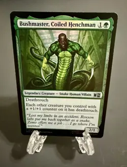 Bushmaster Coiled Henchman Foil 716 Marvel Super Heroes Magic the Gathering - Image 1