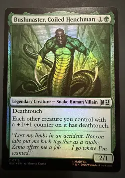 Bushmaster Coiled Henchman Foil 716 Marvel Super Heroes Magic the Gathering - Image 3