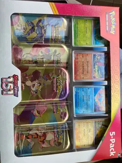 🔥Pokemon Scarlet & Violet - 151 (5-Pack) Mini Tins w/ 4 Promos Costco Bundle🔥 - Image 1