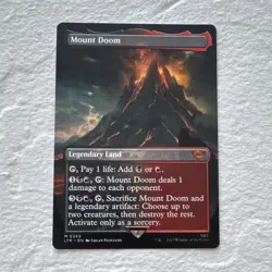 Wizards MTG Mount Doom Borderless LTR #0343 Mythic Regular English 2023 - Image 1