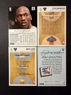 Michael Jordan 4 Card Lot SkyBox Magic vs Jordan Classic Confrontation Bulls 90s - Image 2