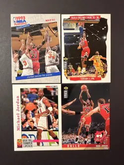 Michael Jordan 4 Card Lot 54 Points Bulls Victory Tour USA Dream Team HOF 90s - Image 1