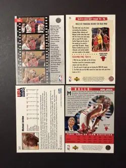 Michael Jordan 4 Card Lot 54 Points Bulls Victory Tour USA Dream Team HOF 90s - Image 2
