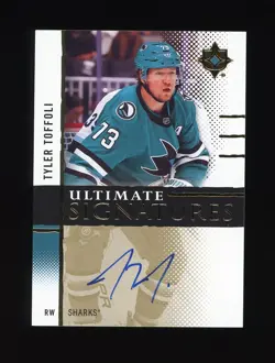 TYLER TOFFOLI ON-CARD AUT O 2024-25 ULTIMATE COLLECTION SIGNATURES #US-TO SHARKS - Image 1