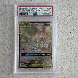 Pokemon TCG Gardevoir & Sylveon GX TAG TEAM Full Art Holo PSA 10 205/214 - Image 1