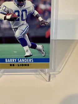 BARRY SANDERS 1990 PRO SET ROOKIE OF THE YEAR #1 - Image 5
