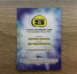2025 Topps Chrome SpongeBob - Jim The Fry Cook Patton Oswalt Auto /50 #SA-J - Image 2