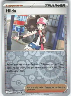 Hilda 084/086 Uncommon White Flare Pokemon Reverse Holo Near Mint - Image 1