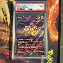 2023 Pokemon SWSH Crown Zenith Raikou V Galarian Gallery #GG41/GG70 PSA 9 - Image 1