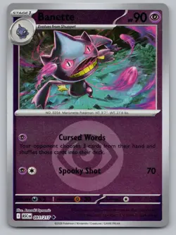 Banette (Energy Symbol) 091/217 Ascended Heroes Pokemon Reverse Holo NM/M - Image 1