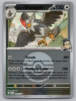Larry's Staraptor (Poke Ball) 170/217 Ascended Heroes Pokemon Reverse Holo NM/M - Image 1